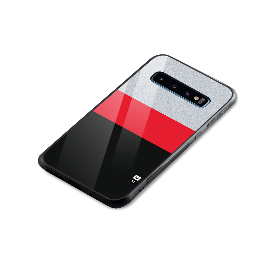 Cool Melange Stripe Glass Back Case for Galaxy S10