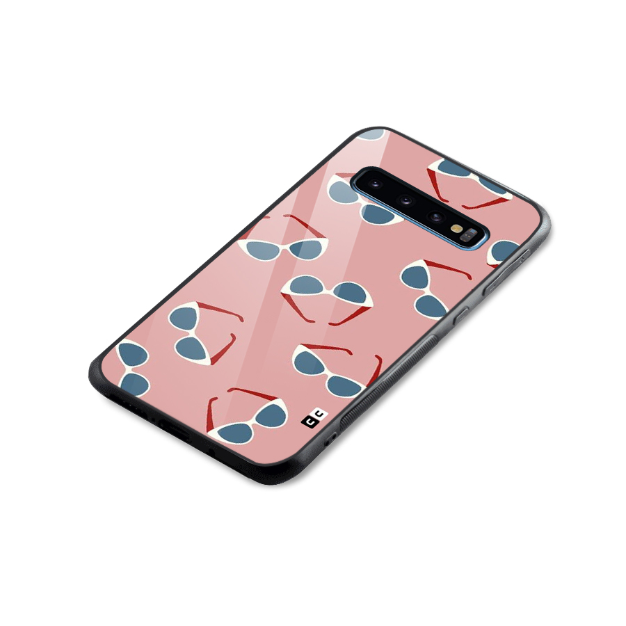 Cool Shades Pattern Glass Back Case for Galaxy S10