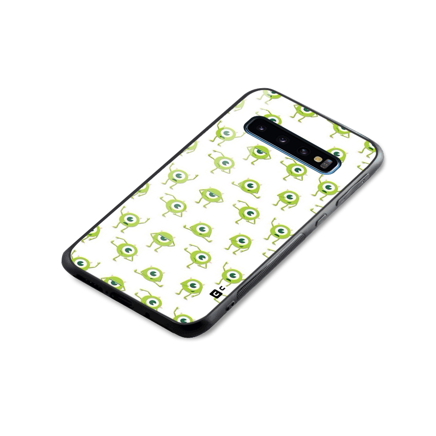 Crazy Green Maniac Glass Back Case for Galaxy S10