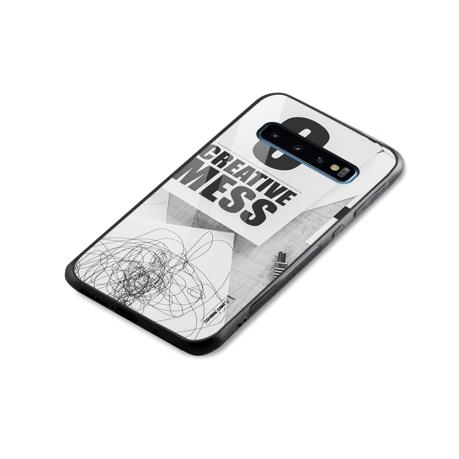 Creative Mess Glass Back Case for Galaxy S10