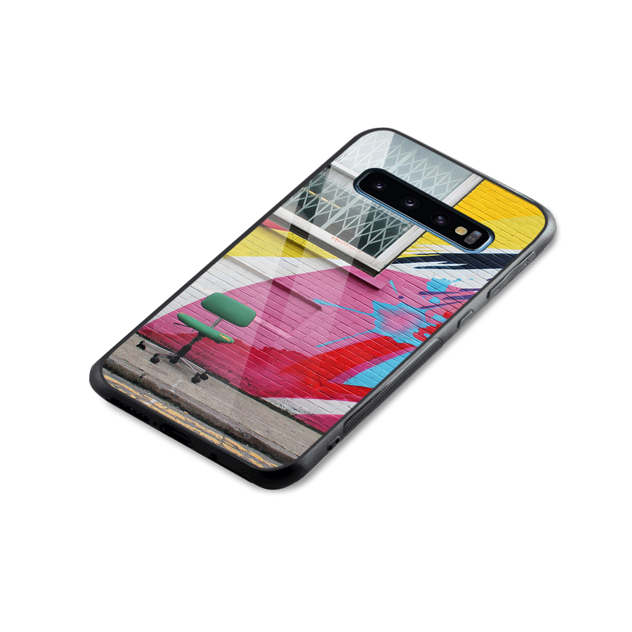 Creative Wall Art Glass Back Case for Galaxy S10