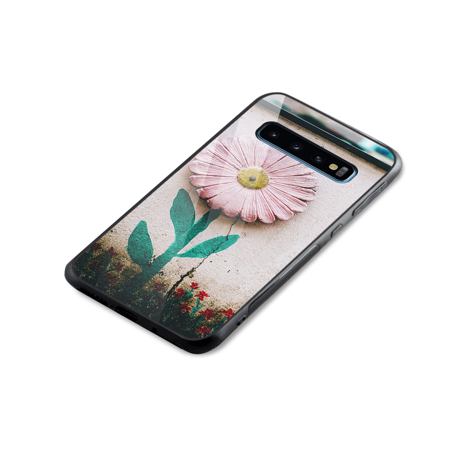 Creativity Flower Glass Back Case for Galaxy S10