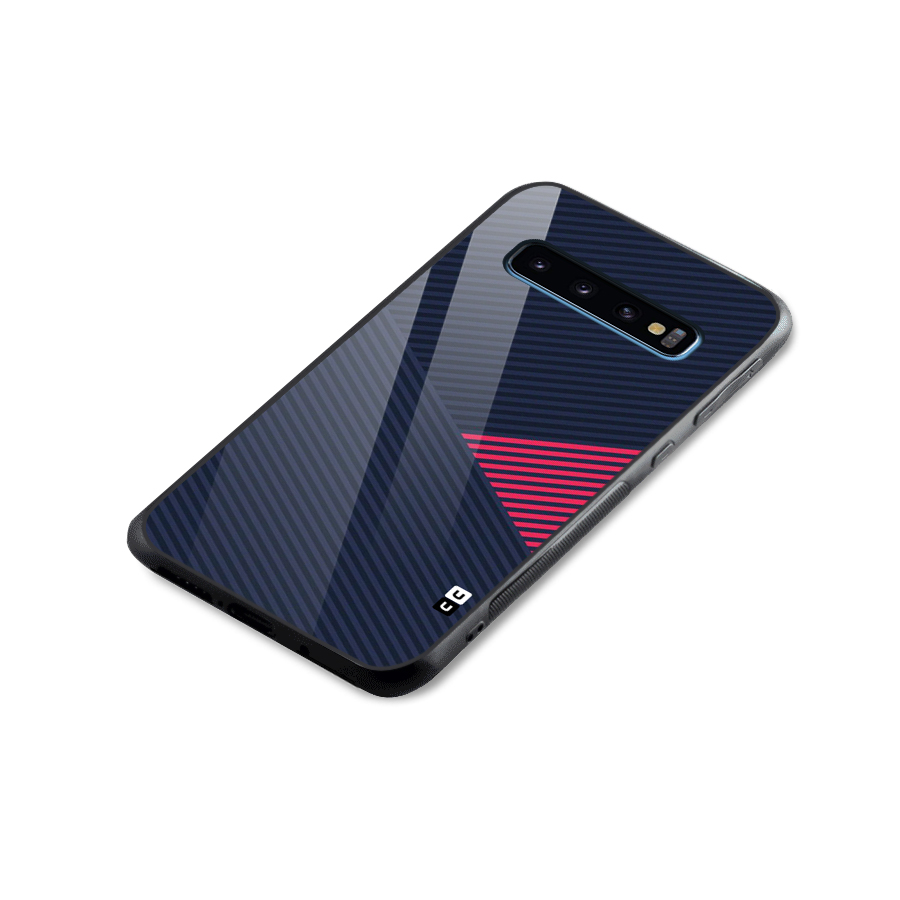 Criscros Stripes Glass Back Case for Galaxy S10
