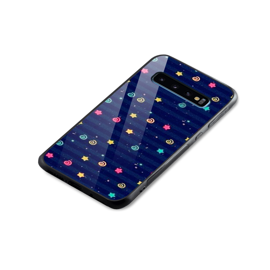 Cute Design Glass Back Case for Galaxy S10