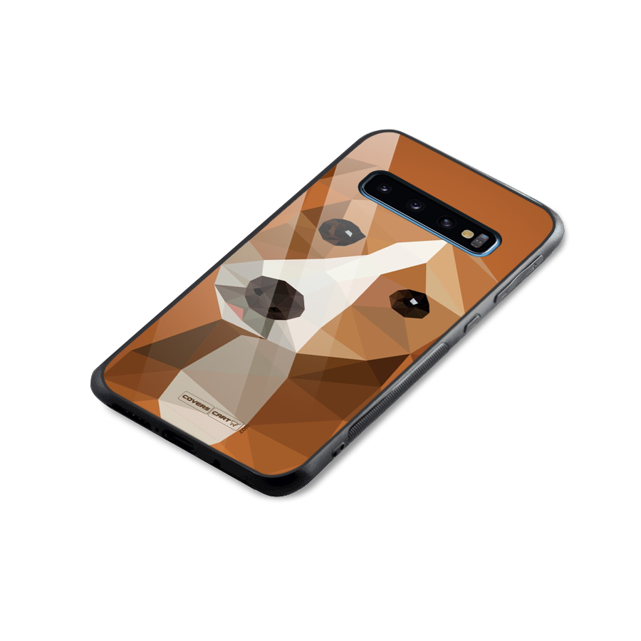 Cute Dog Glass Back Case for Galaxy S10
