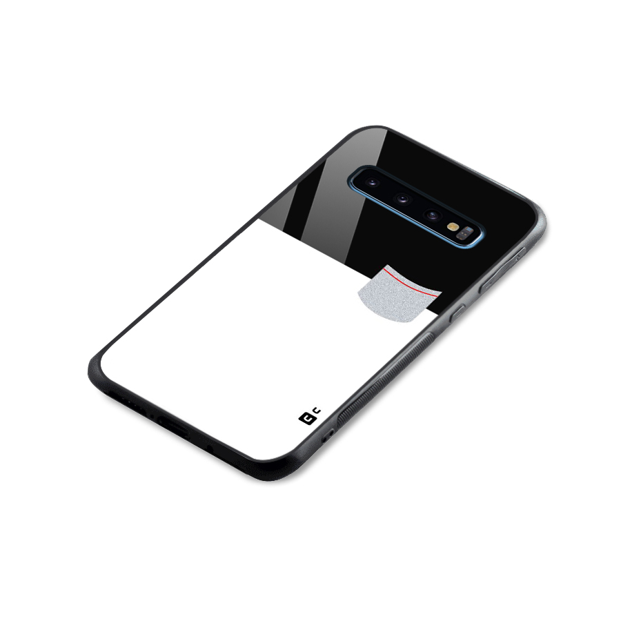 Cute Pocket Simple Glass Back Case for Galaxy S10