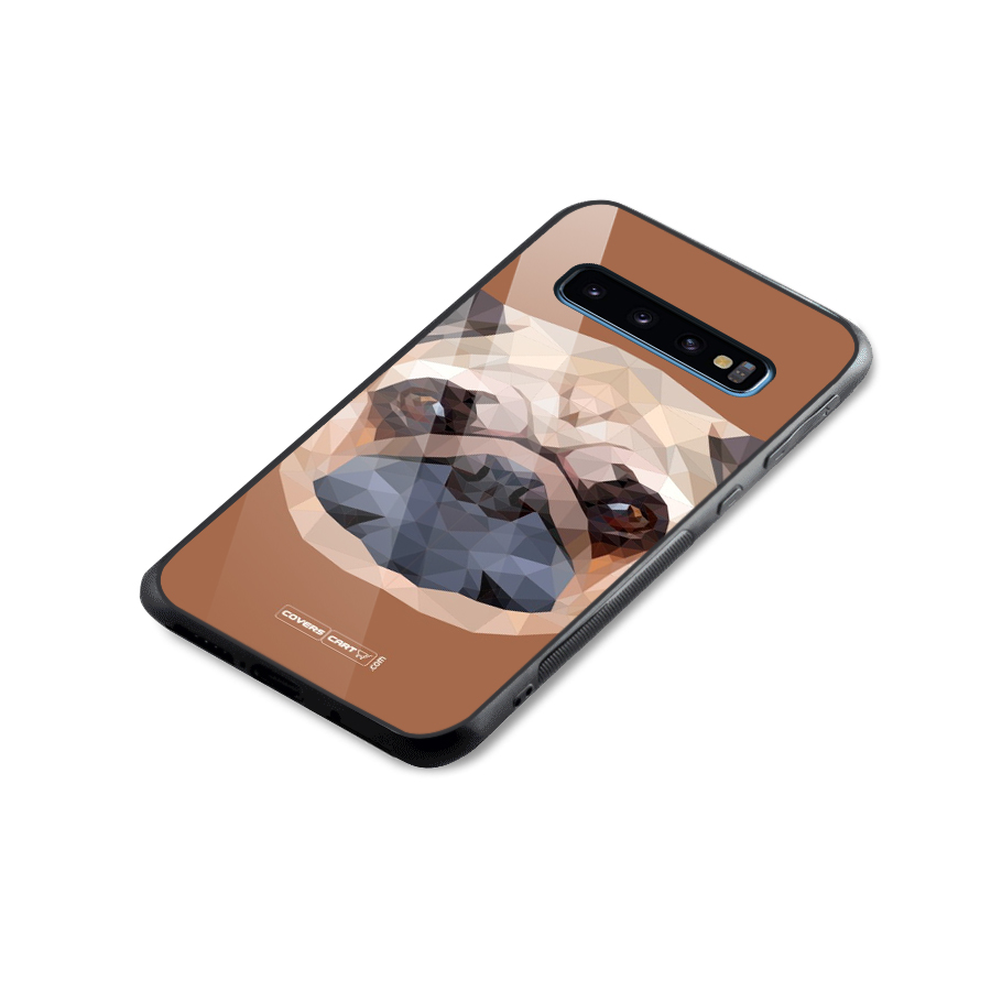 Cute Pug Glass Back Case for Galaxy S10