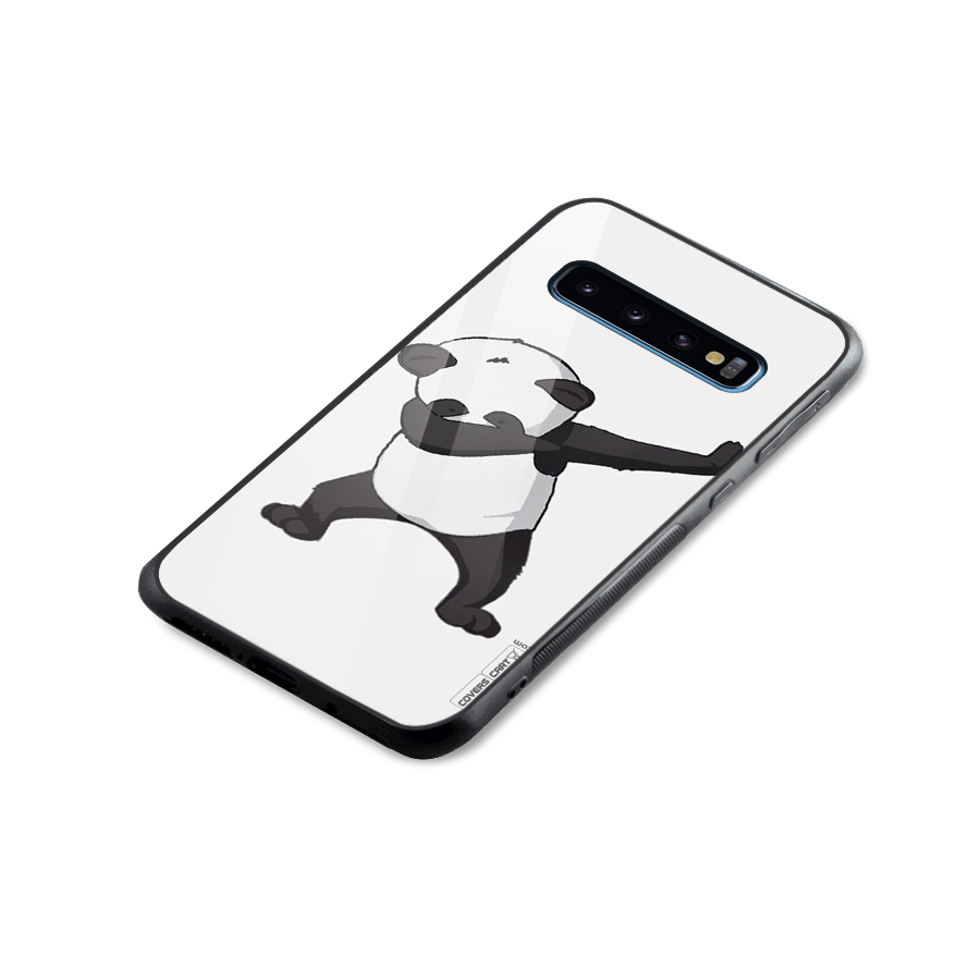 Dab Panda Shoot Glass Back Case for Galaxy S10