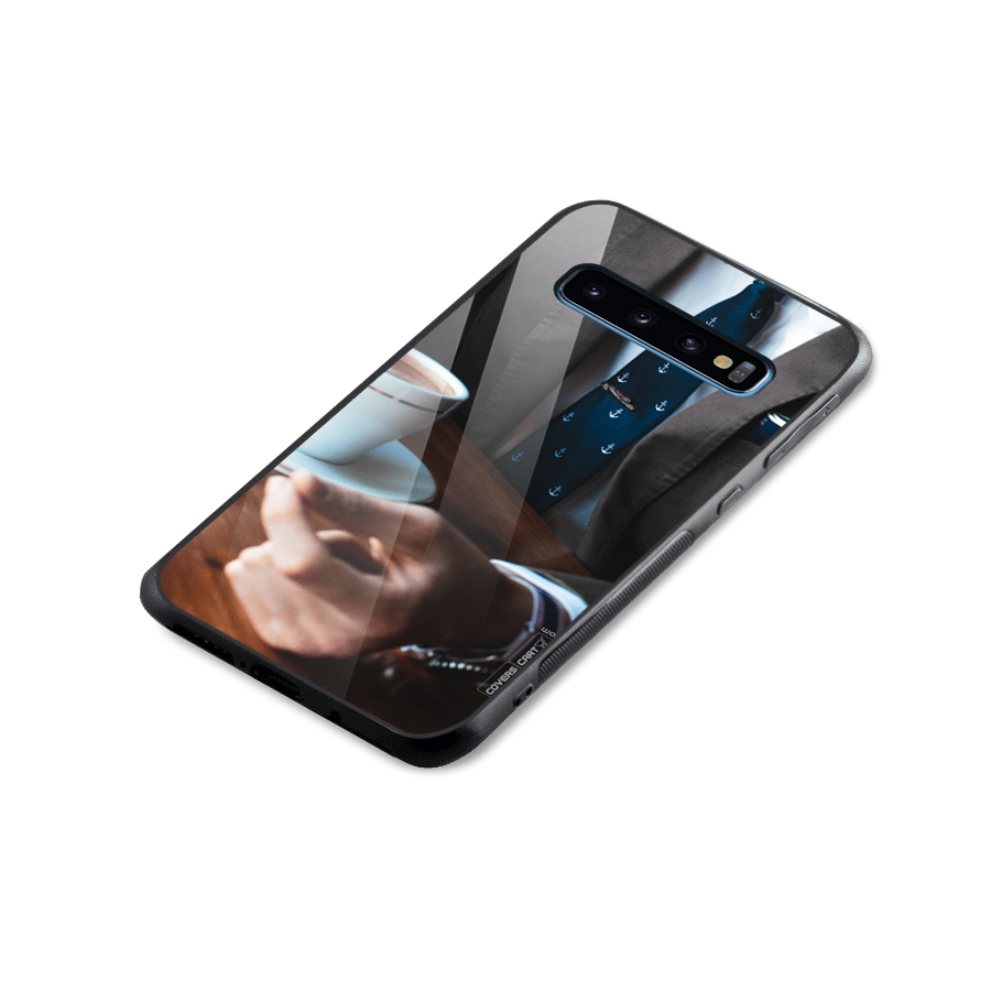 Dapper Suit Glass Back Case for Galaxy S10
