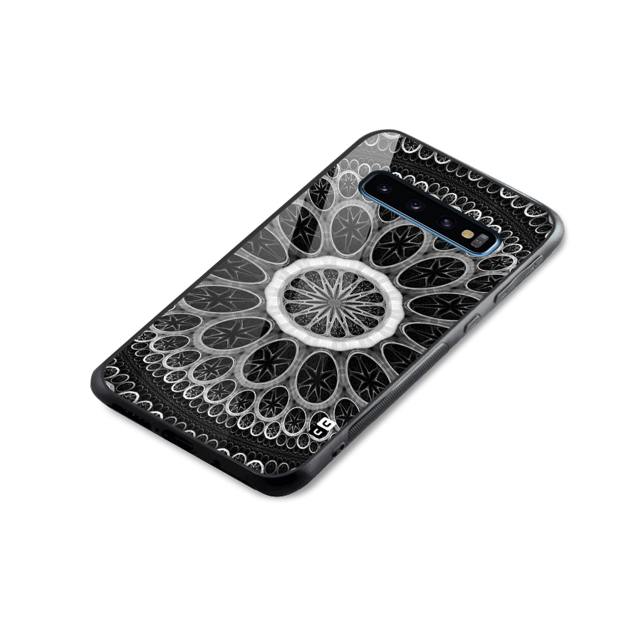 Dark Pattern Art Glass Back Case for Galaxy S10