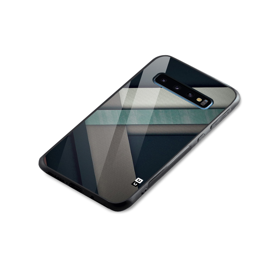 Dark Stripes Glass Back Case for Galaxy S10
