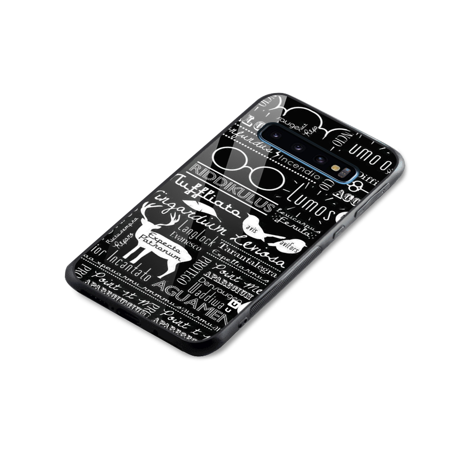 Deer Key Spell Glass Back Case for Galaxy S10