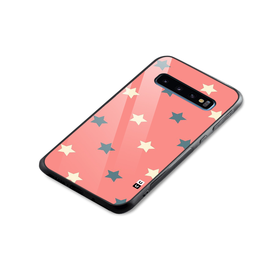 Diagonal Stars Glass Back Case for Galaxy S10