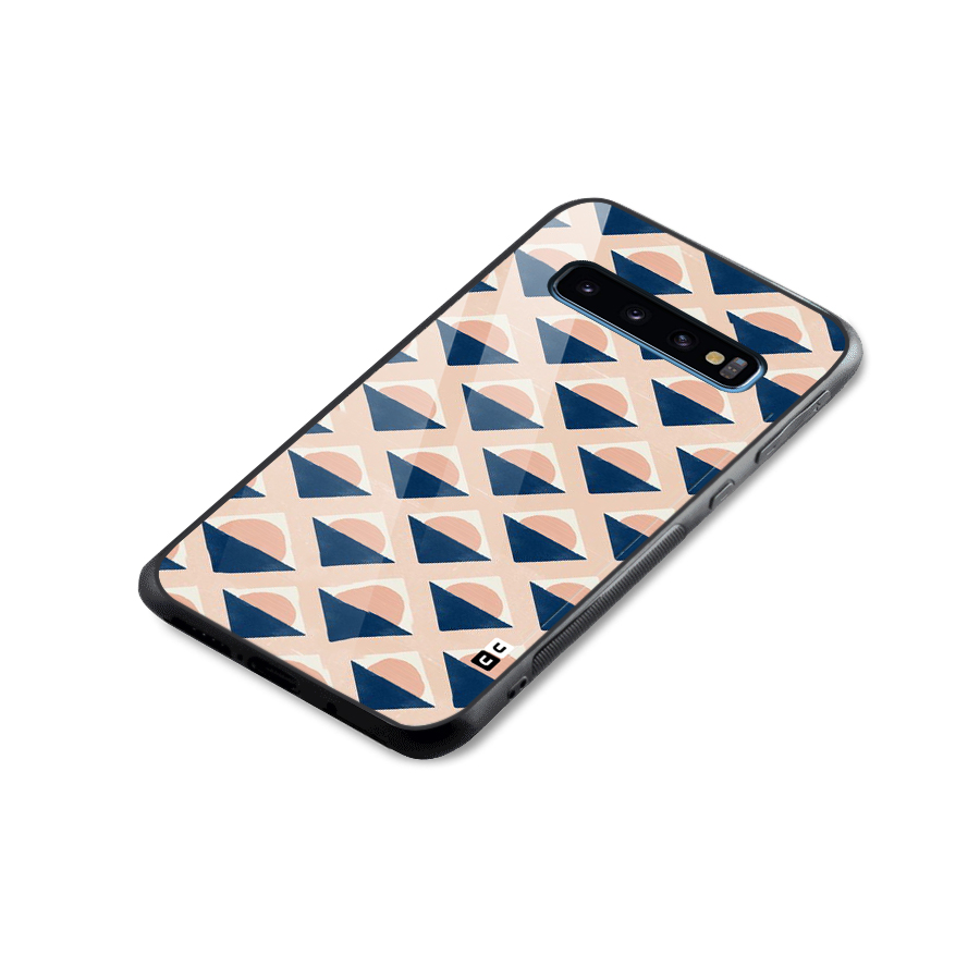 Diamond Circle Pattern Glass Back Case for Galaxy S10