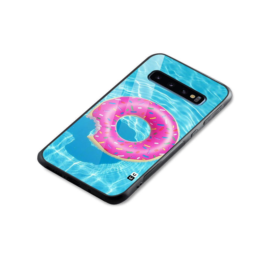 Donut Swim Glass Back Case for Galaxy S10
