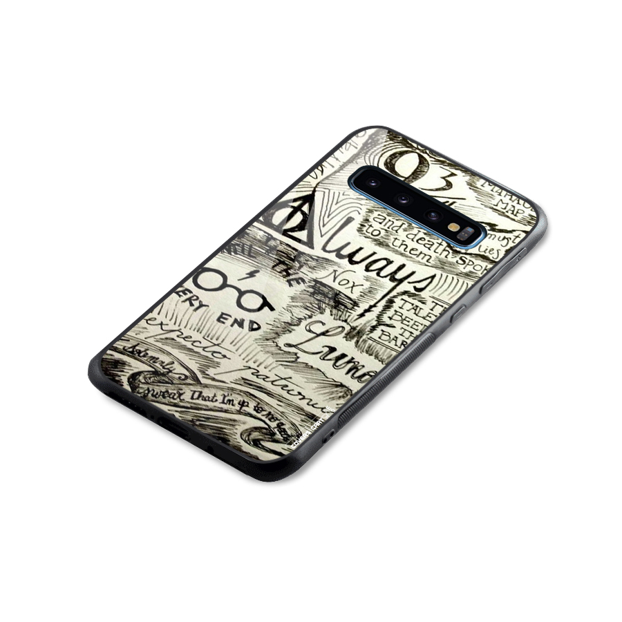 Doodle Art Glass Back Case for Galaxy S10