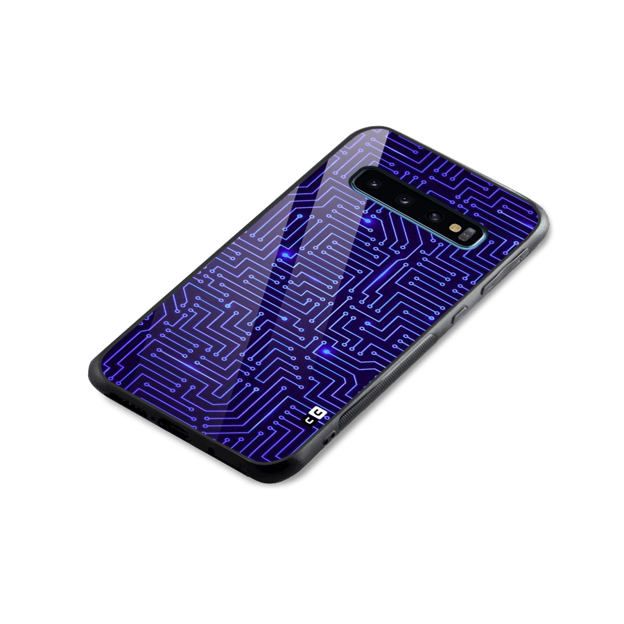 Dotting Lines Glass Back Case for Galaxy S10