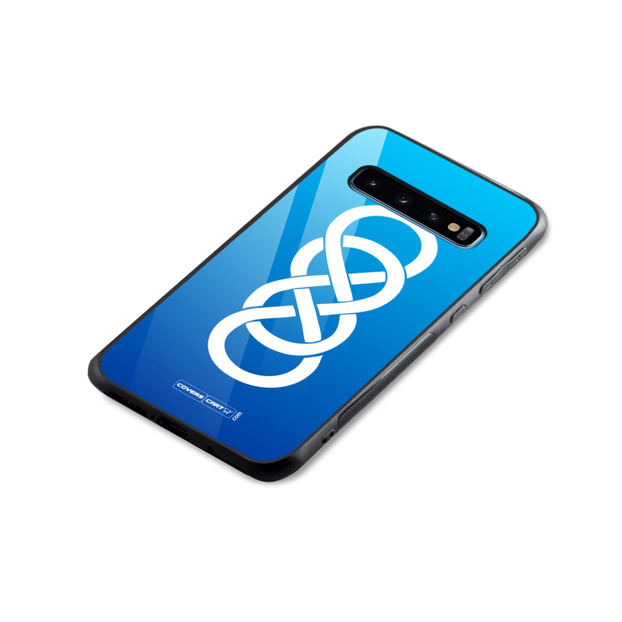Double Infinity Blue Glass Back Case for Galaxy S10