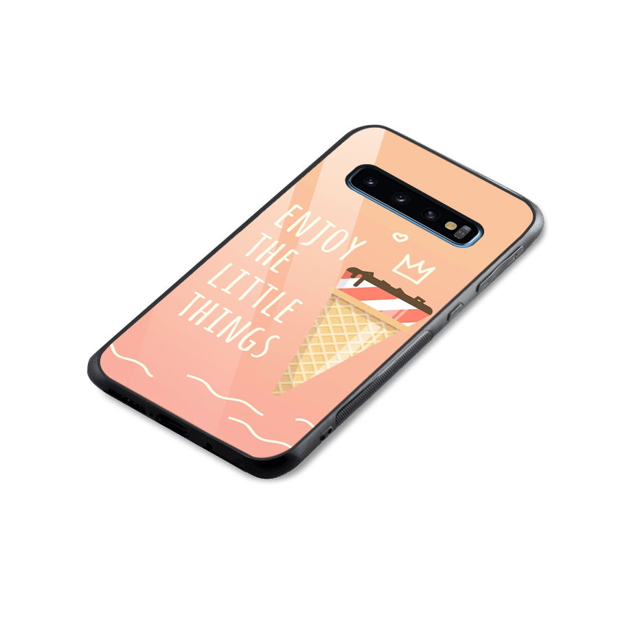 Enjoy the Little Things Glass Back Case for Galaxy S10