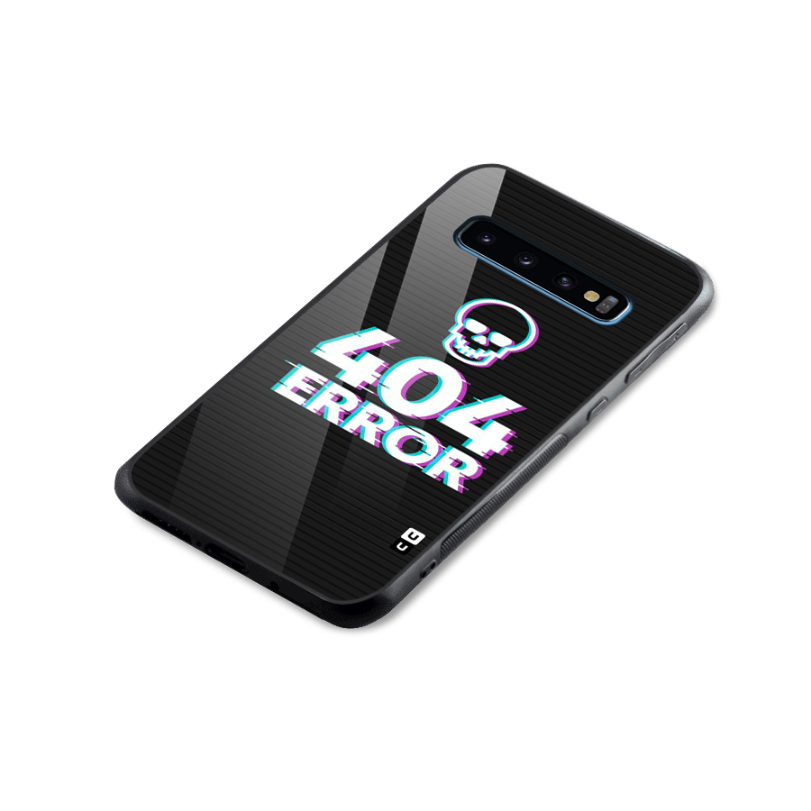 Error 404 Skull Glass Back Case for Galaxy S10