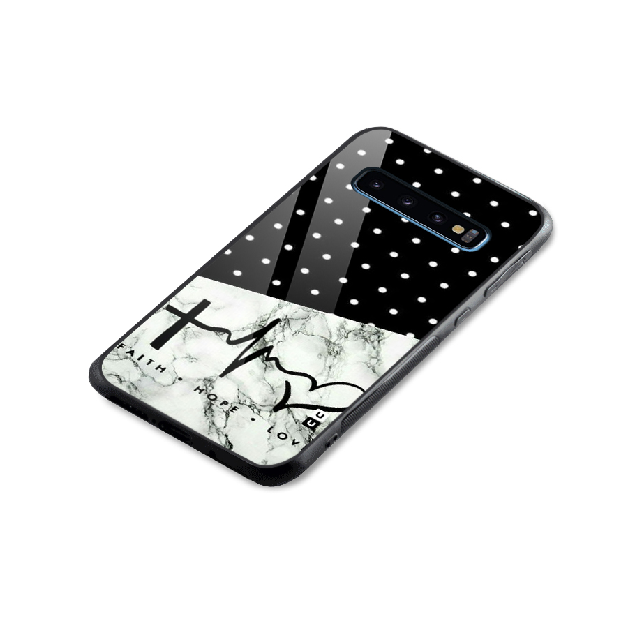 Faith Love Glass Back Case for Galaxy S10