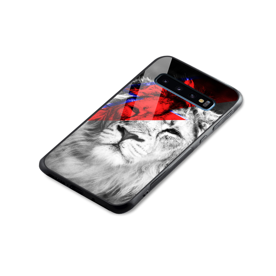Fearless Lion Glass Back Case for Galaxy S10