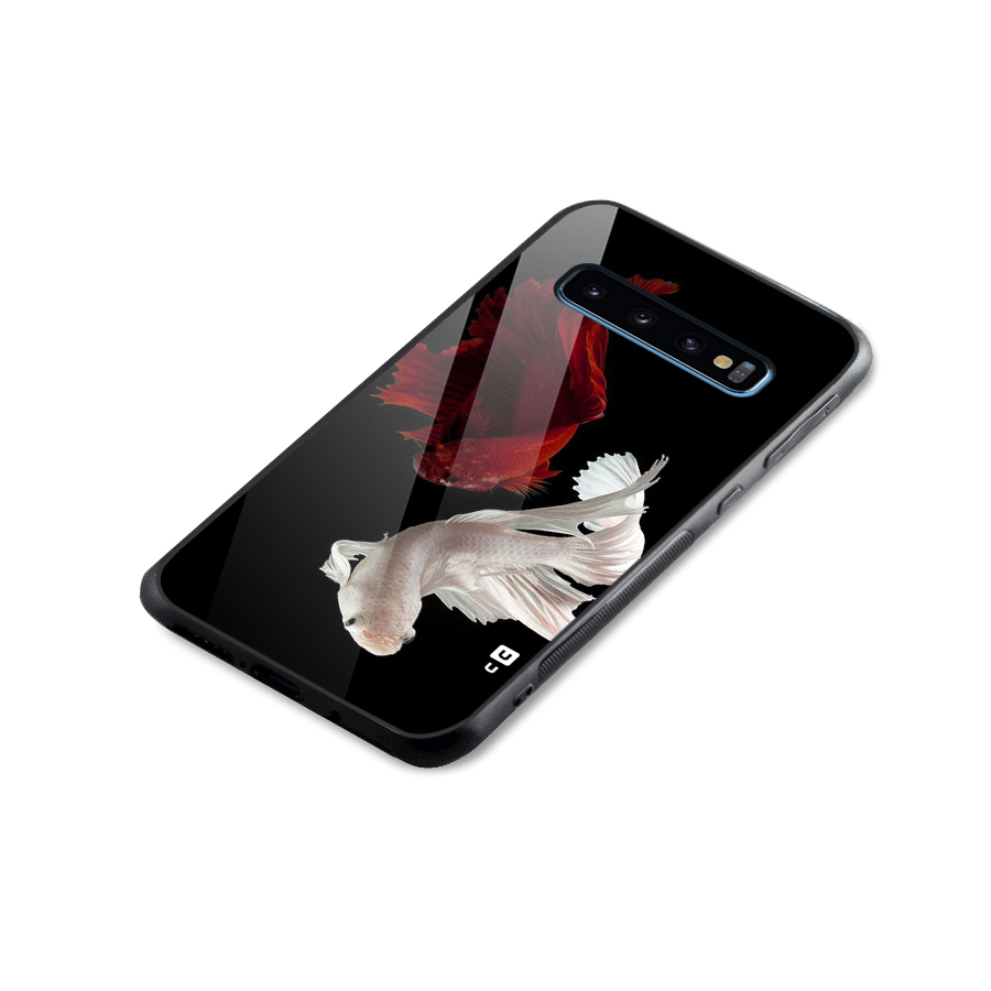 Fish Design Glass Back Case for Galaxy S10