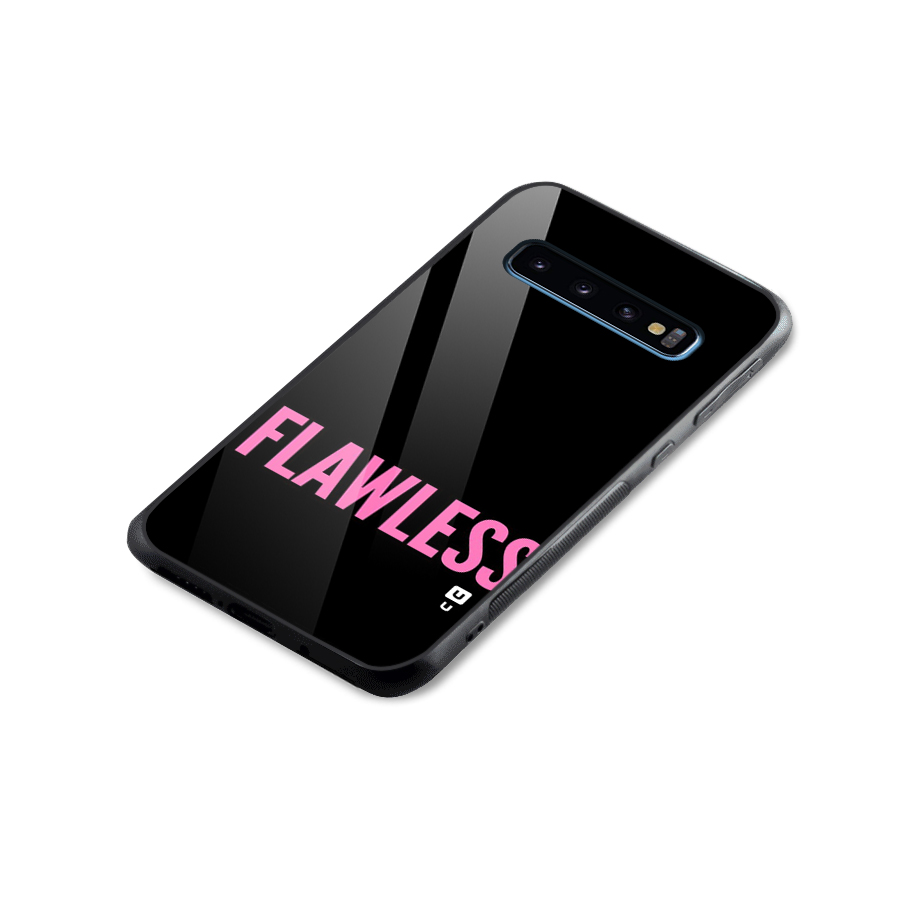 Flawless Pink Design Glass Back Case for Galaxy S10