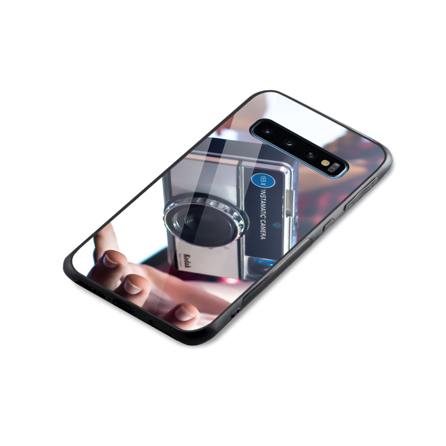 Floating Camera Glass Back Case for Galaxy S10