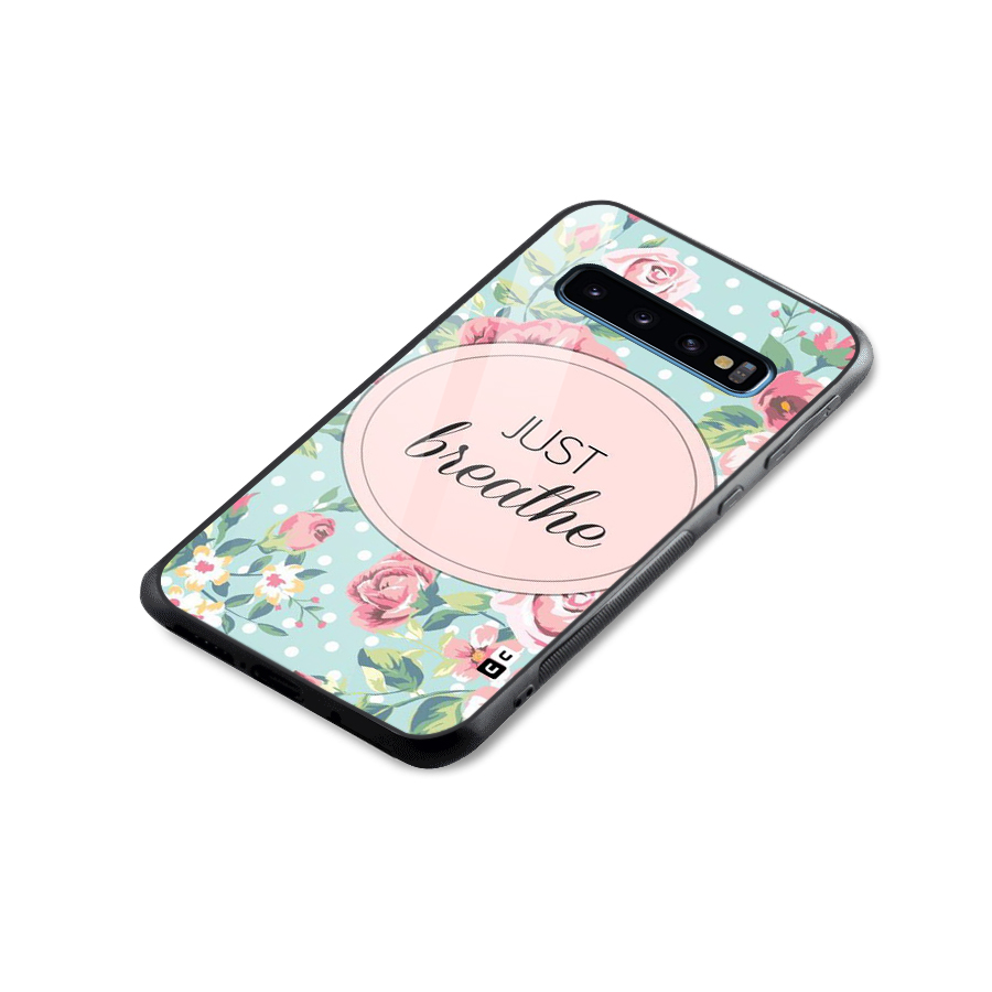 Floral Bloom Glass Back Case for Galaxy S10