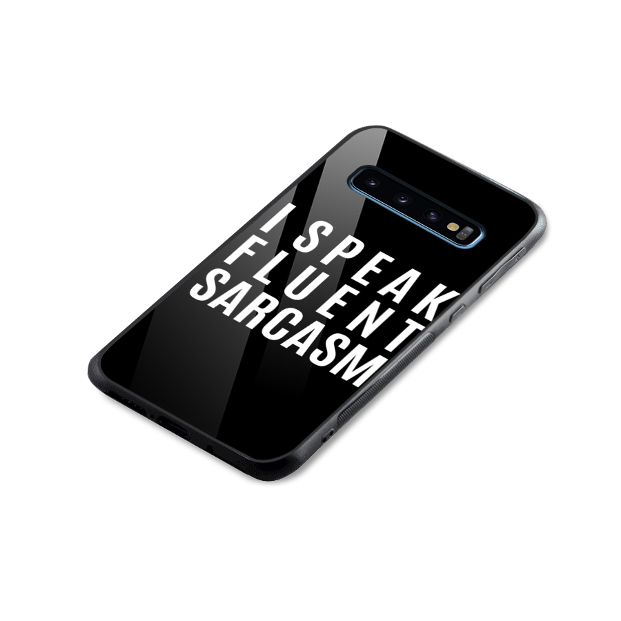 Fluent Sarcasm Glass Back Case for Galaxy S10