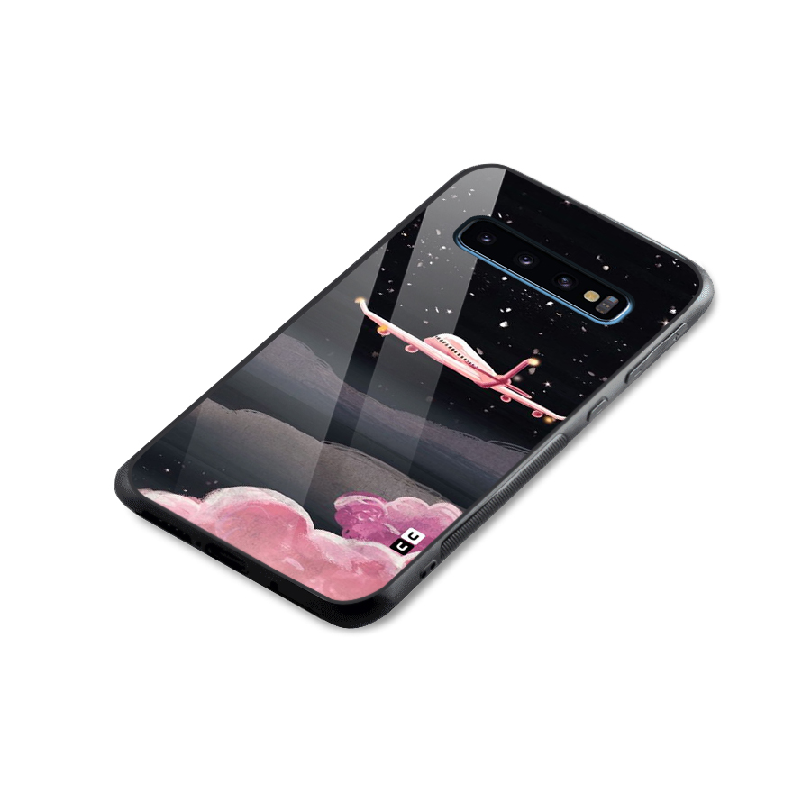 Fly Pink Glass Back Case for Galaxy S10