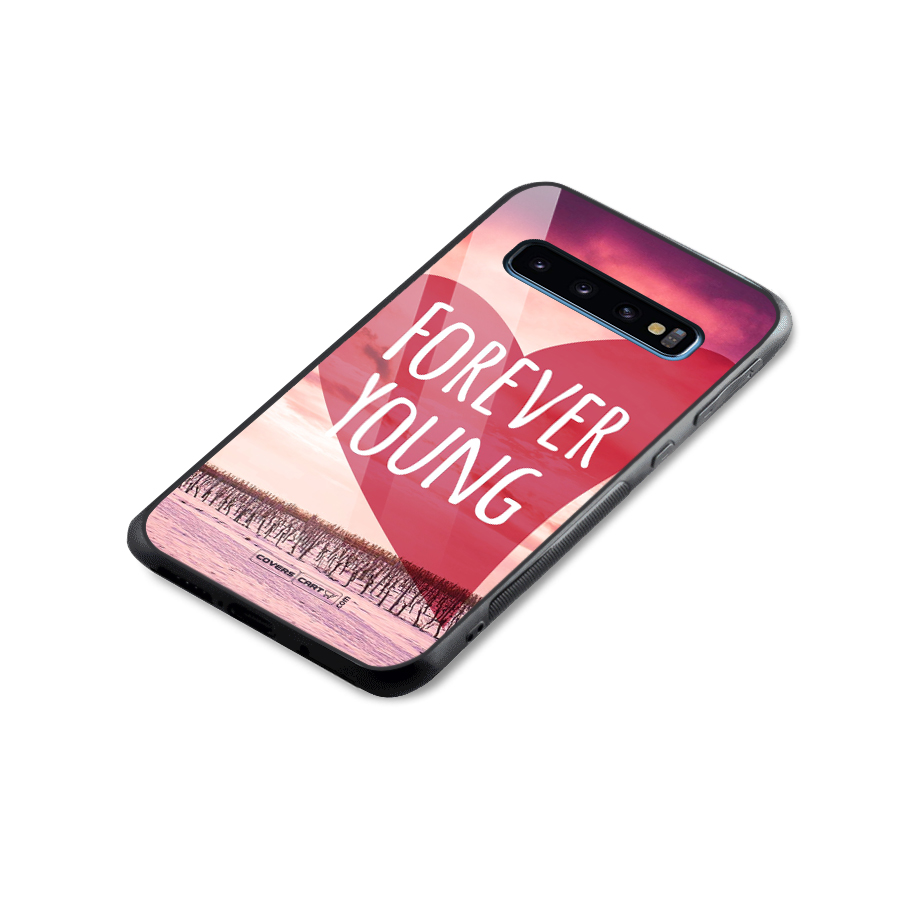 Forever Young Glass Back Case for Galaxy S10