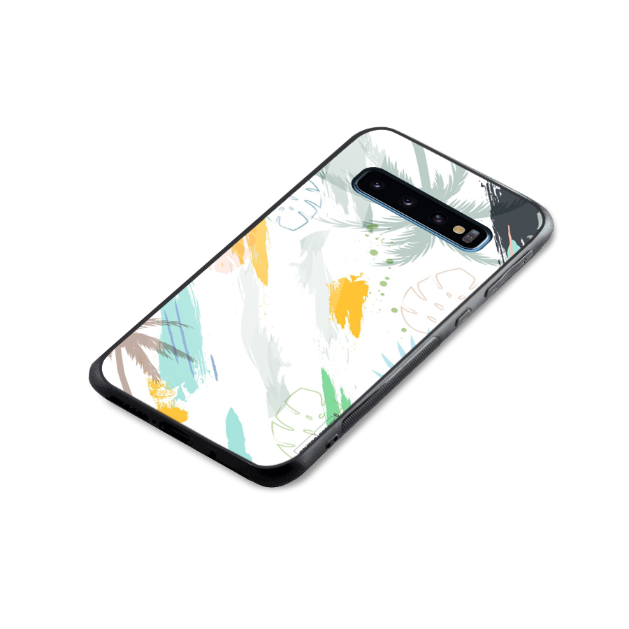 Fresh Colors Splash Glass Back Case for Galaxy S10