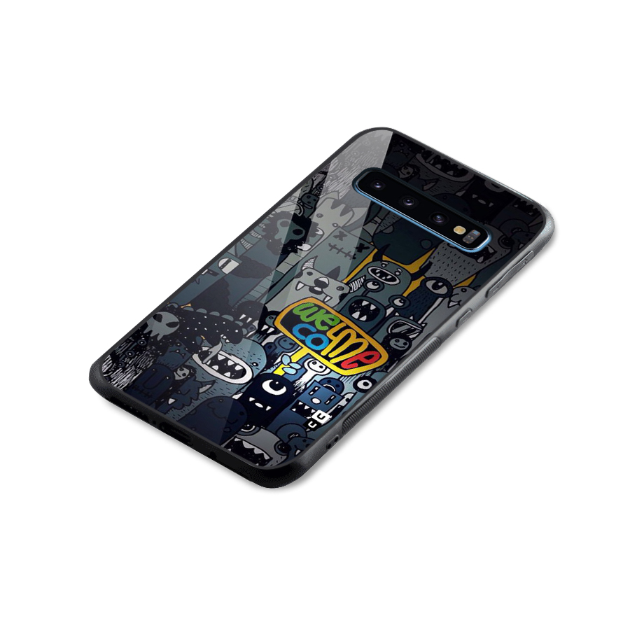 Ghost Welcome Glass Back Case for Galaxy S10
