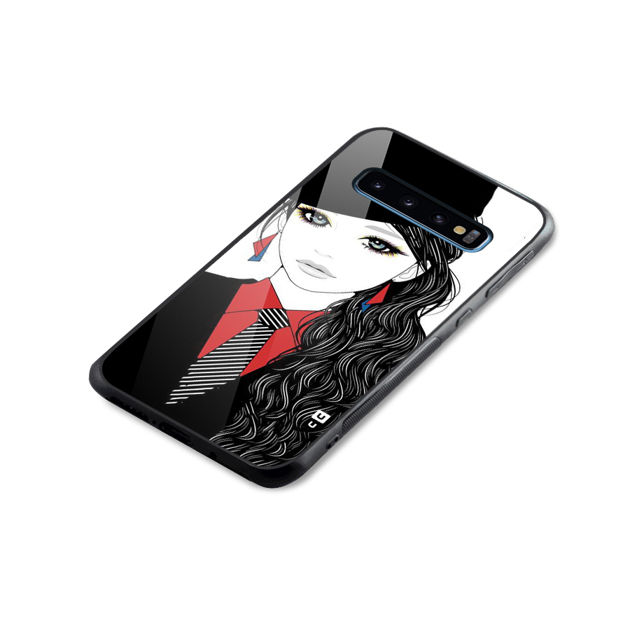 Girl Tie Glass Back Case for Galaxy S10