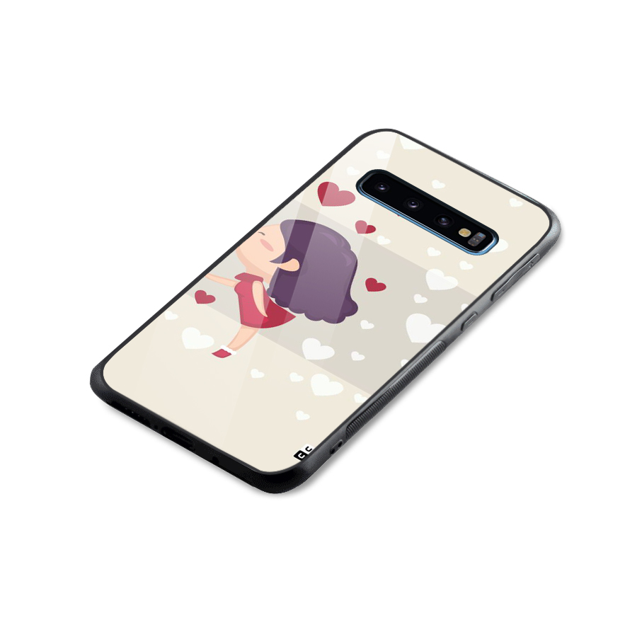 Girl in Love Glass Back Case for Galaxy S10