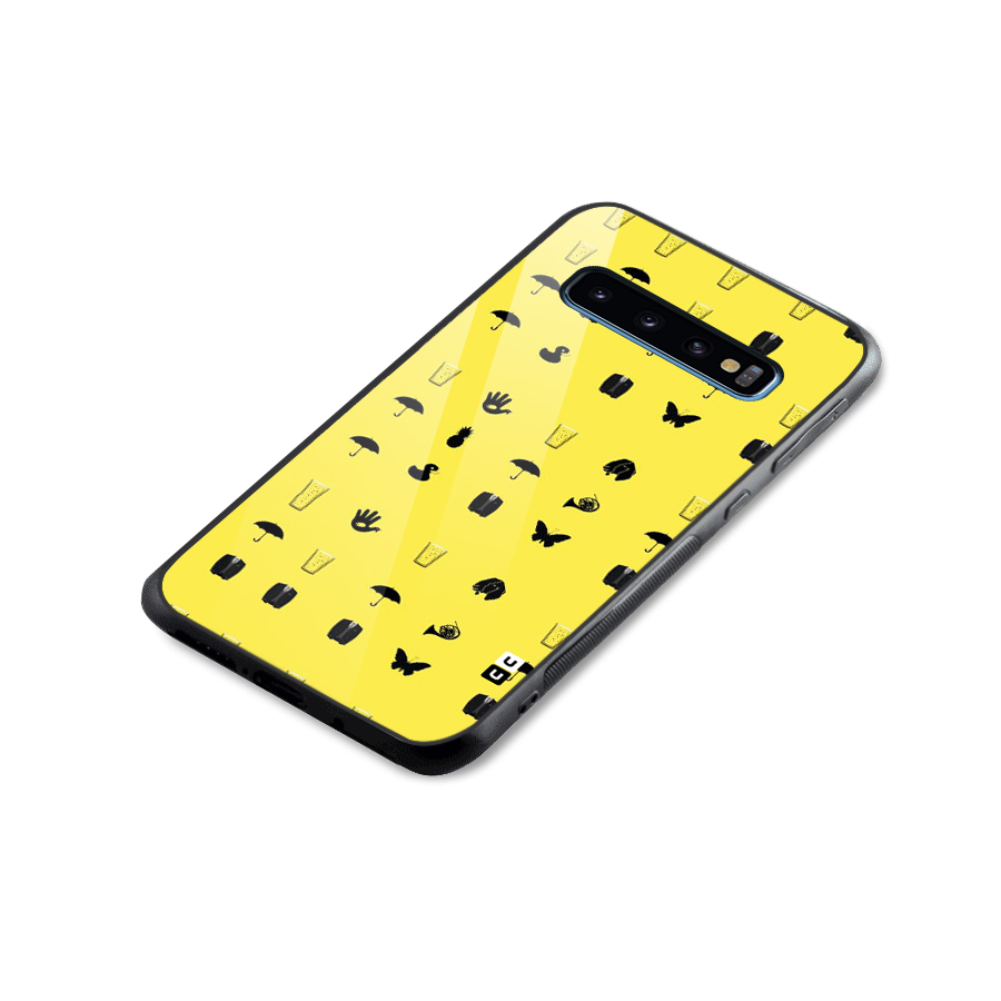Glass Pattern Glass Back Case for Galaxy S10