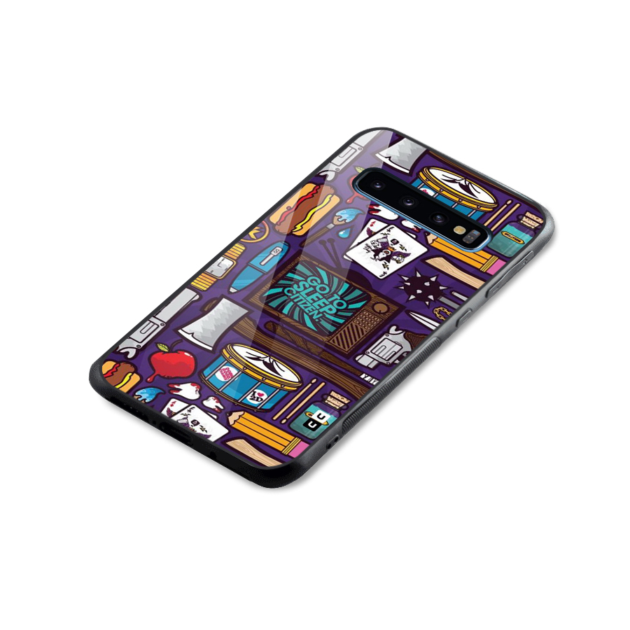 Go To Sleep Glass Back Case for Galaxy S10