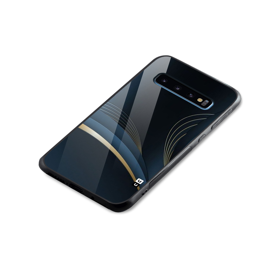 Gold Blue Beauty Glass Back Case for Galaxy S10