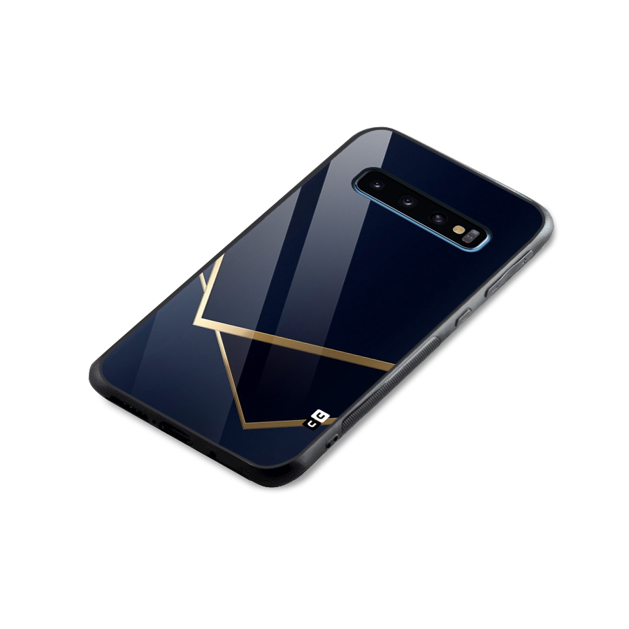 Gold Corners Glass Back Case for Galaxy S10