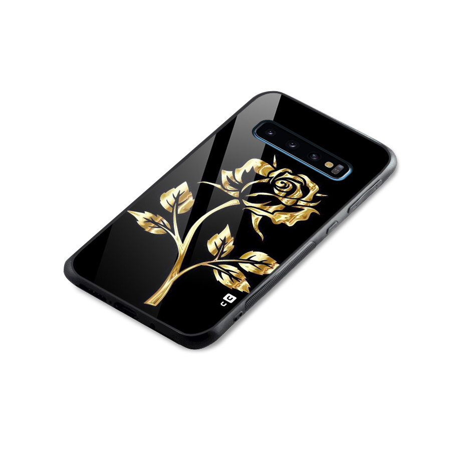 Gold Rose Glass Back Case for Galaxy S10