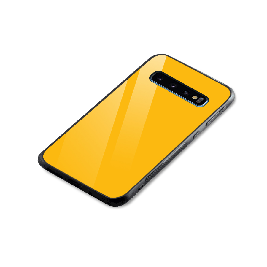 Gold Yellow Glass Back Case for Galaxy S10