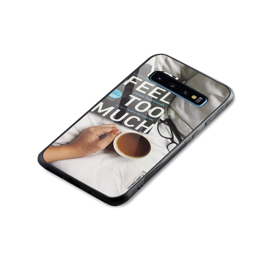 Good Reads And Coffee Glass Back Case for Galaxy S10