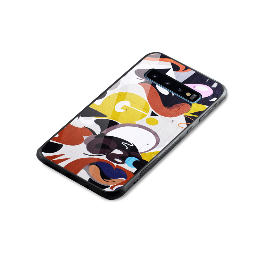 Graffiti Wall Glass Back Case for Galaxy S10