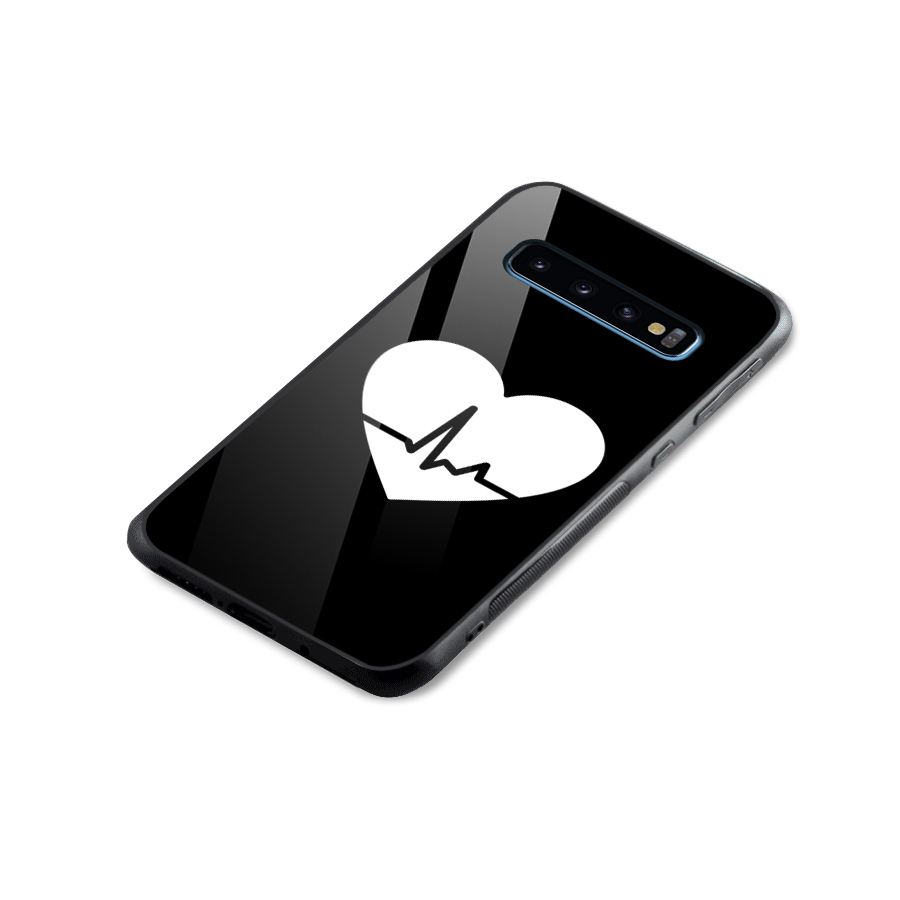 Heart Beat Glass Back Case for Galaxy S10