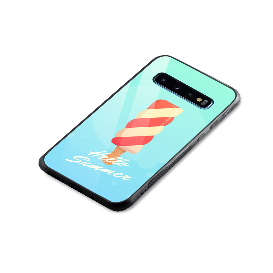 Hello Summer Glass Back Case for Galaxy S10