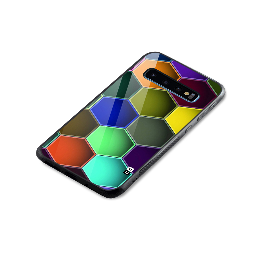 Hexagonal Palette Glass Back Case for Galaxy S10