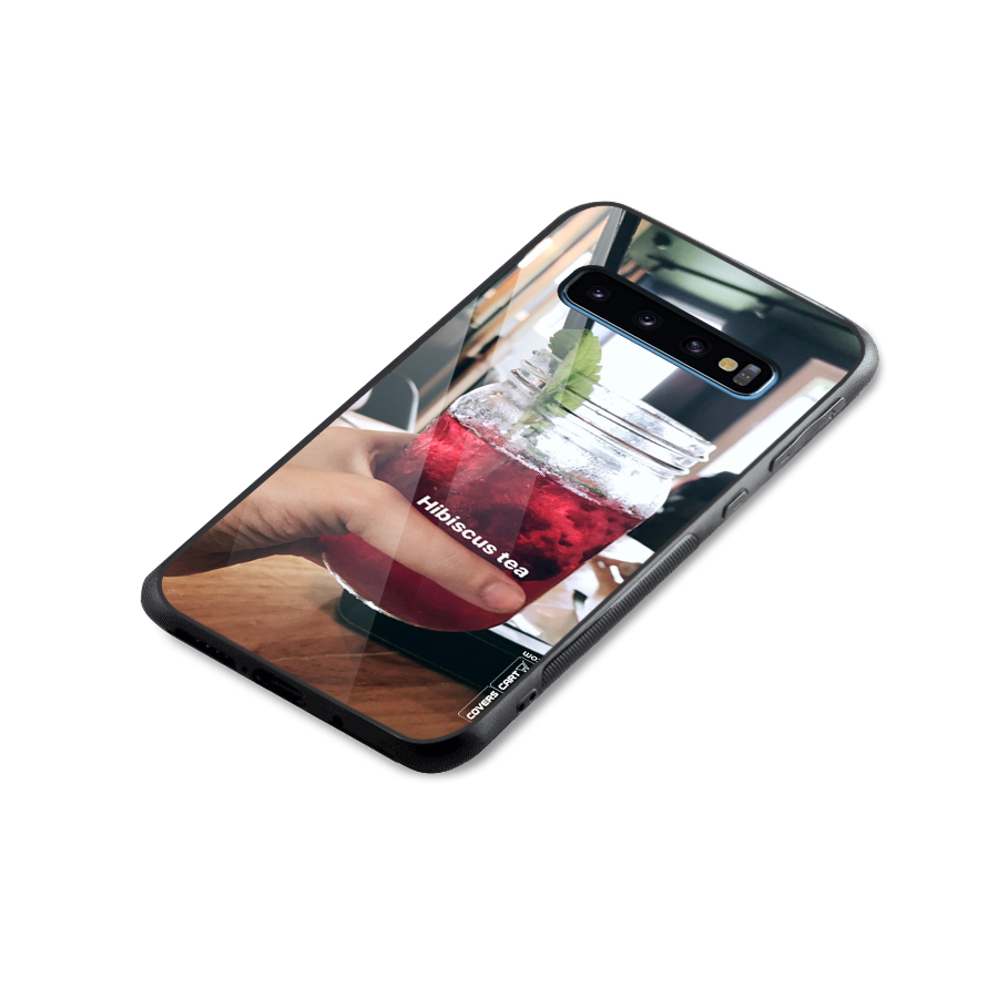 Hibiscus Tea Glass Back Case for Galaxy S10