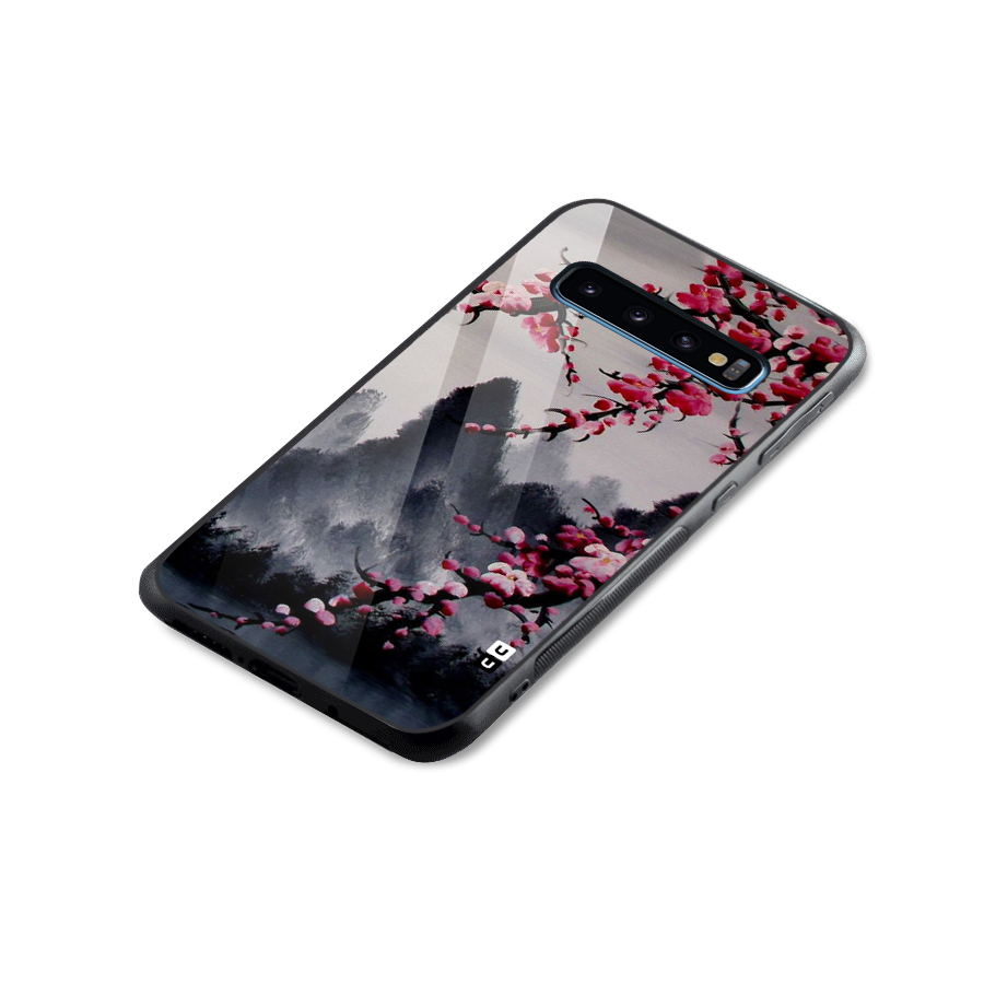 Hills And Blossoms Glass Back Case for Galaxy S10